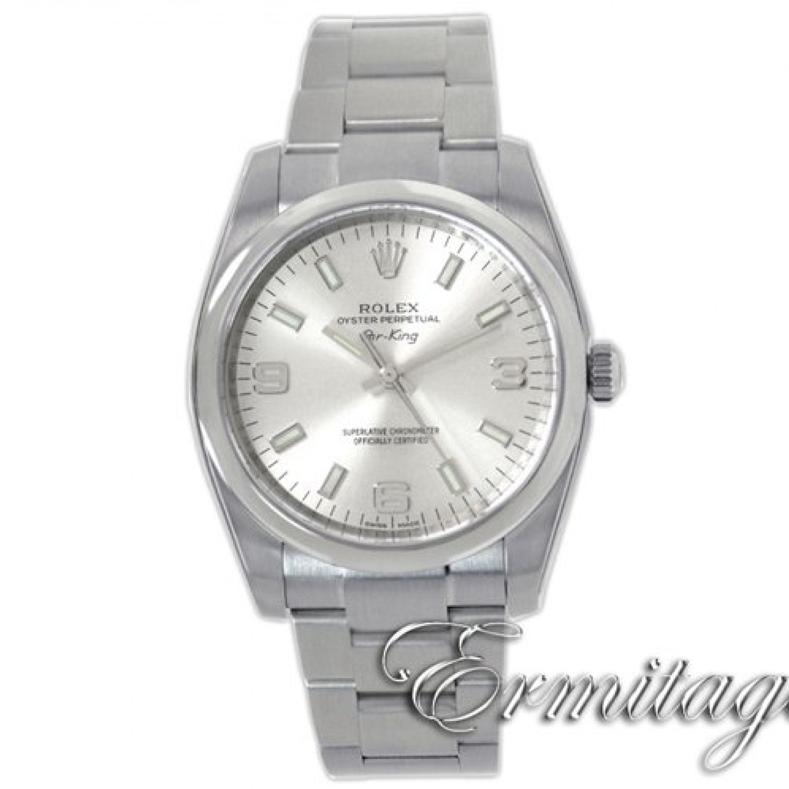 Used Rolex Air King 114200 with Silver Dial